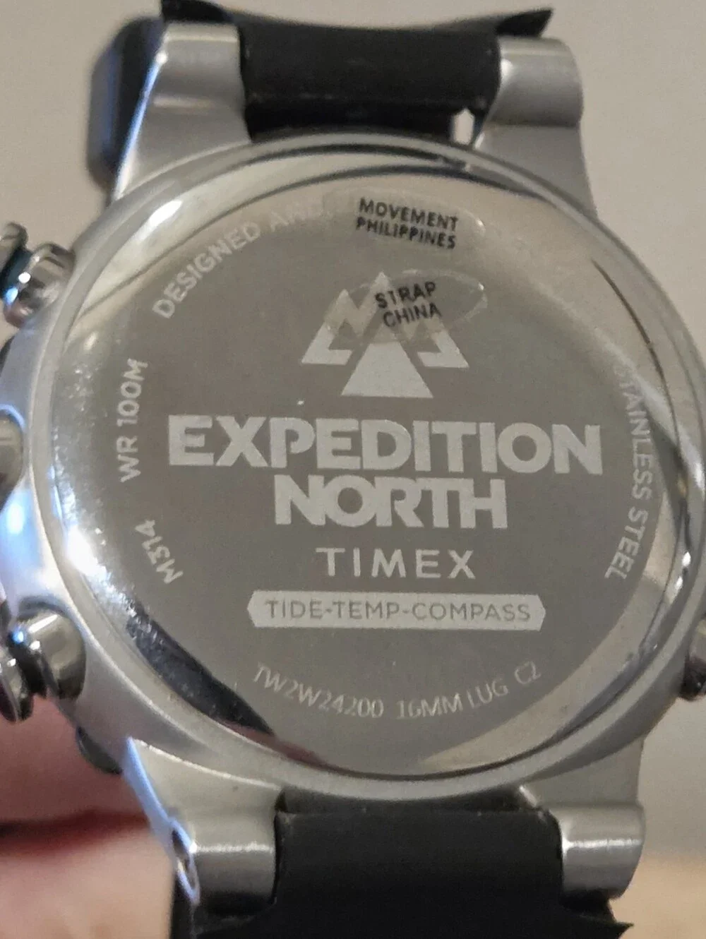 Timex Expedition Tide-Temp-Compass 44mm Stainless Steel Runner Strap Watch